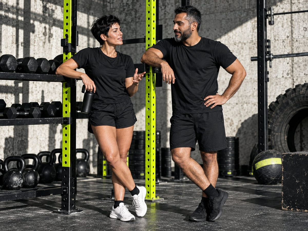 Coachs qui discutent entre deux séances